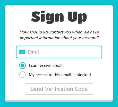 Email Sign in / Sign up instructions